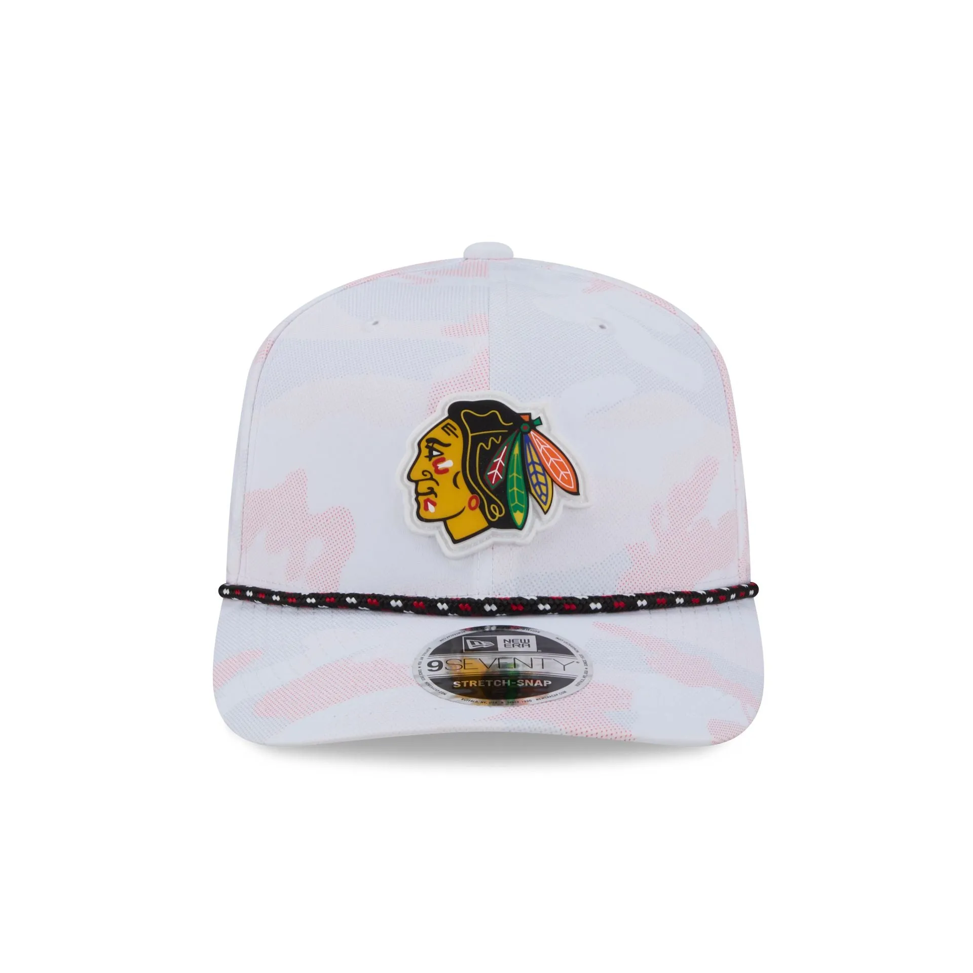 Chicago Blackhawks White Camo Performance Rope 9SEVENTY Stretch-Snap Hat sold by New Era product image thumbnail 2