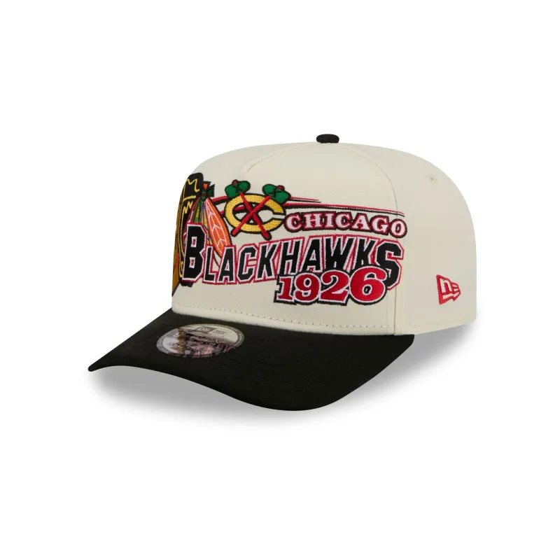 Chicago Blackhawks Chrome White Classic 9FIFTY A-Frame Snapback Hat made by New Era