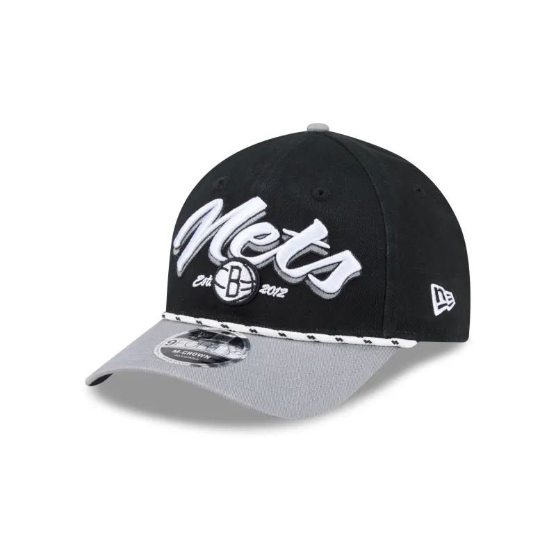 Brooklyn Nets Team Loyal 9FORTY M-Crown Snapback Hat made by New Era