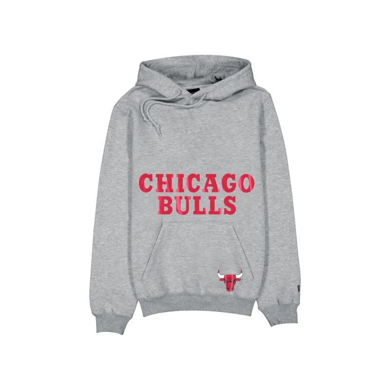 Chicago Bulls Game Day Heather Gray Hoodie made by New Era