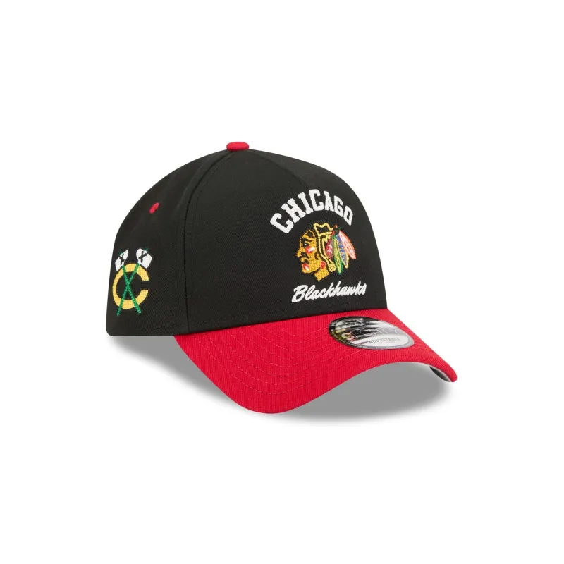 Chicago Blackhawks Arched 9FORTY A-Frame Snapback Hat made by New Era