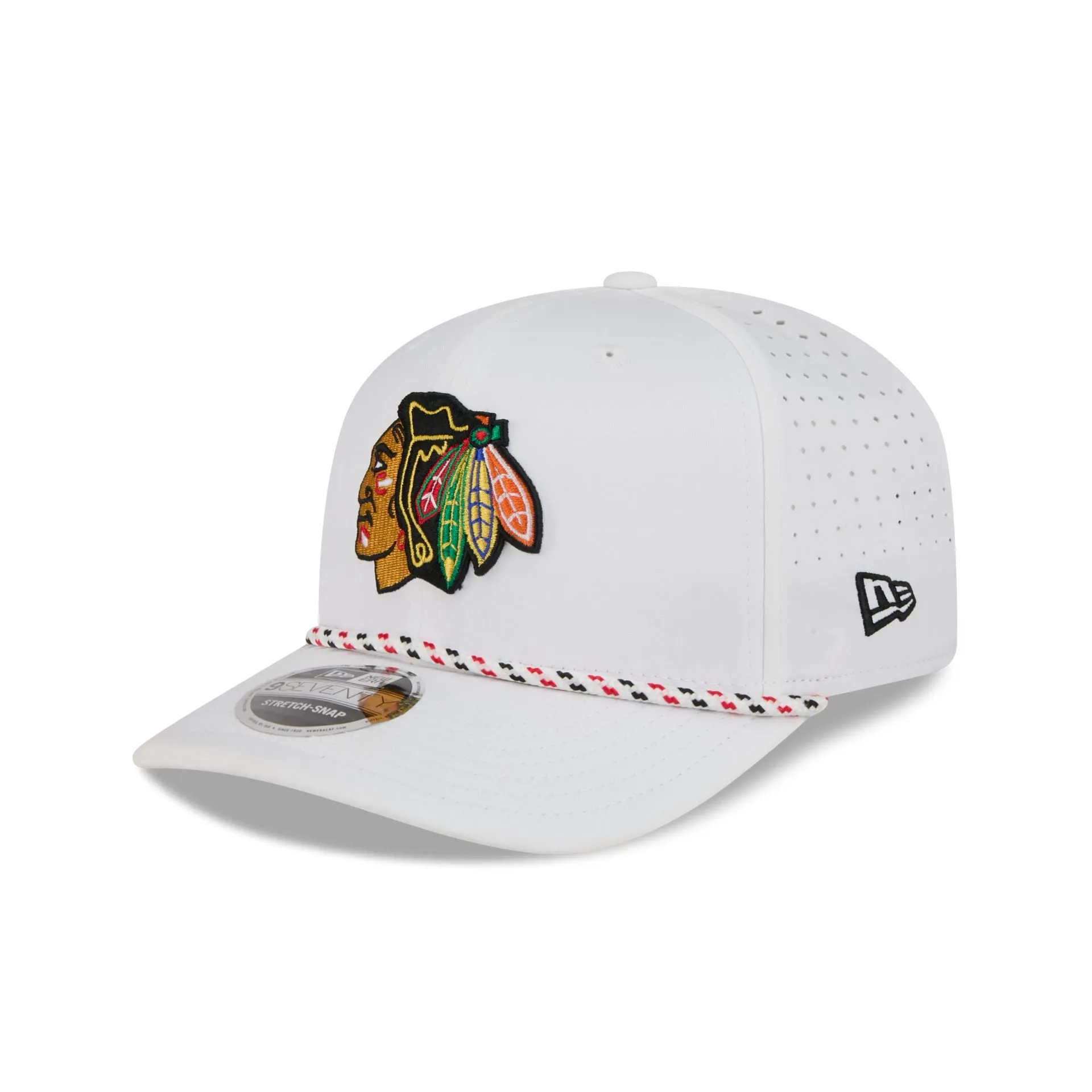 Chicago Blackhawks Optic White Performance Rope 9SEVENTY Stretch-Snap Hat sold by New Era