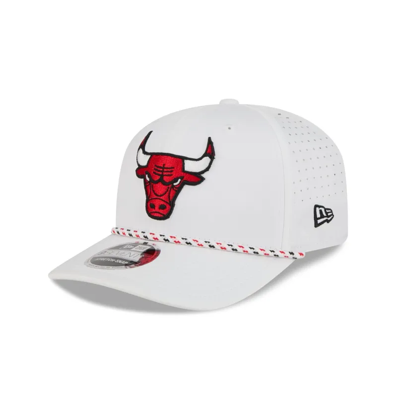 Chicago Bulls Optic White Performance Rope 9SEVENTY Stretch-Snap Hat made by New Era