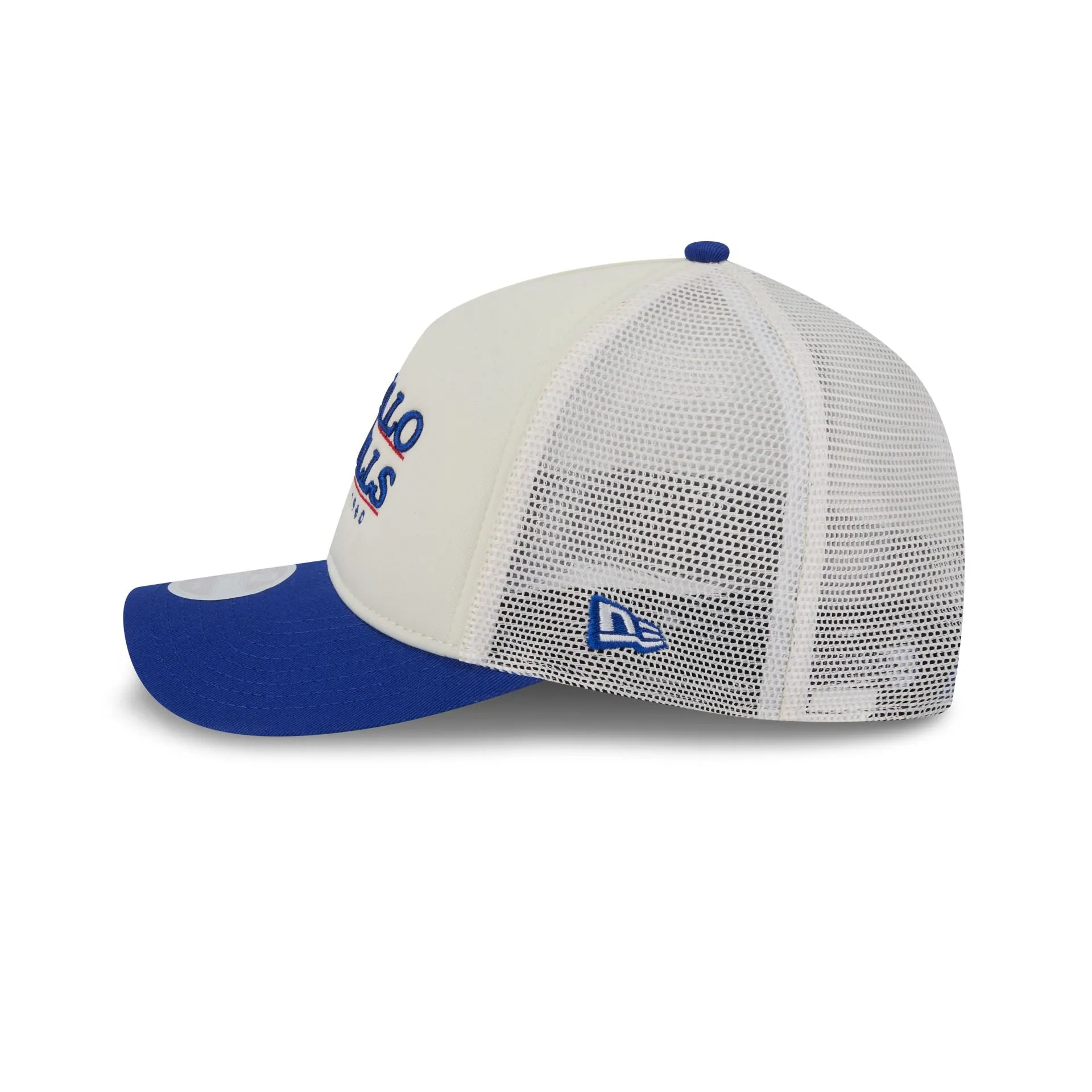 Buffalo Bills Retro Chrome Women's White 9FORTY M-Crown A-Frame Trucker Hat sold by New Era product image thumbnail 4