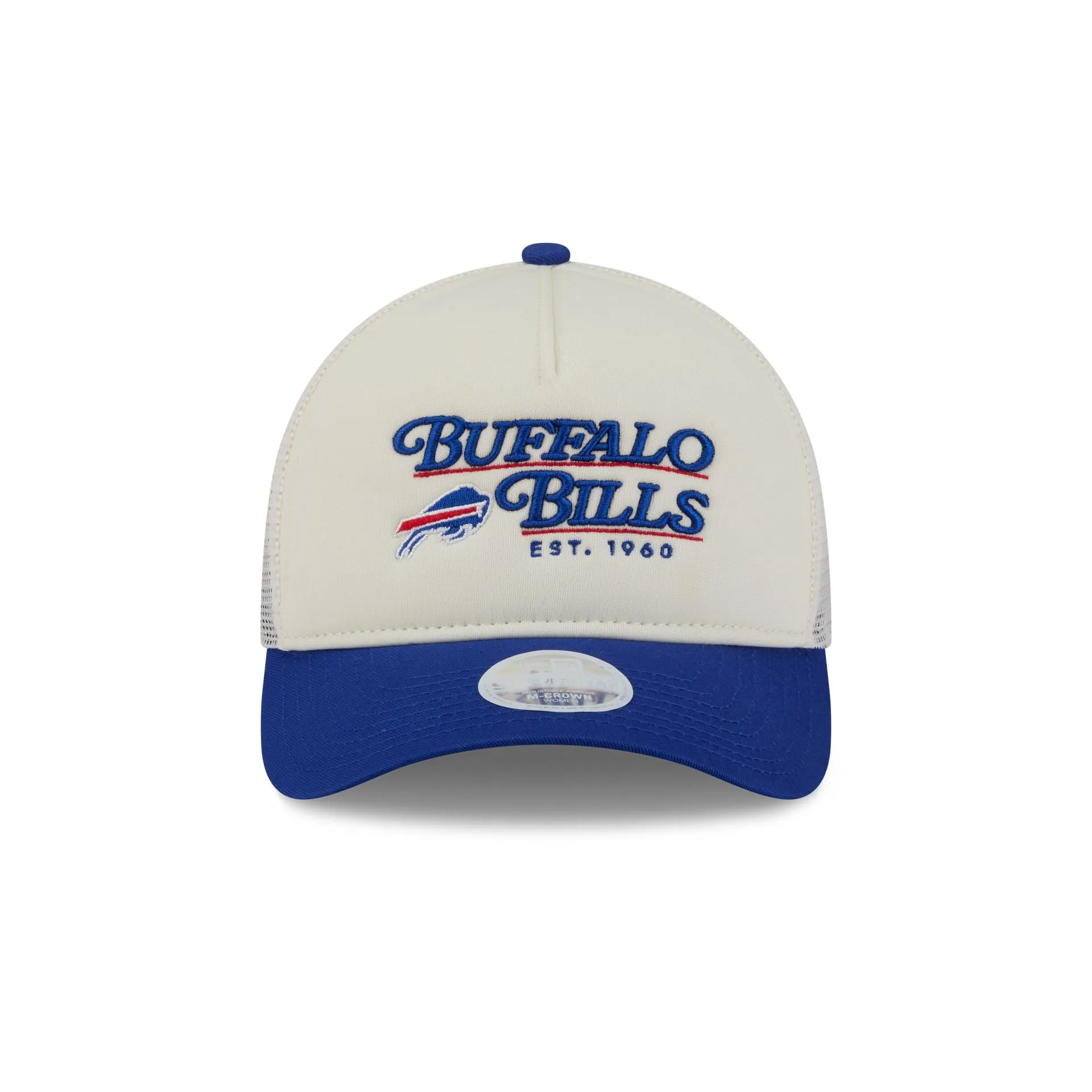 Buffalo Bills Retro Chrome Women's White 9FORTY M-Crown A-Frame Trucker Hat sold by New Era product image thumbnail 2