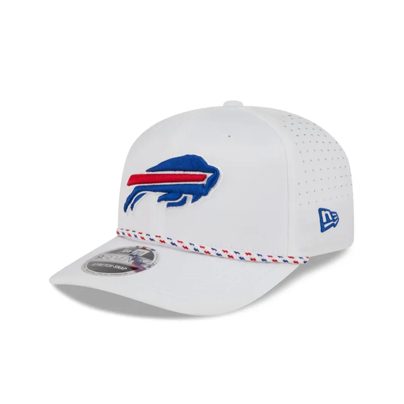 Buffalo Bills Optic White Performance Rope 9SEVENTY Stretch-Snap Hat made by New Era