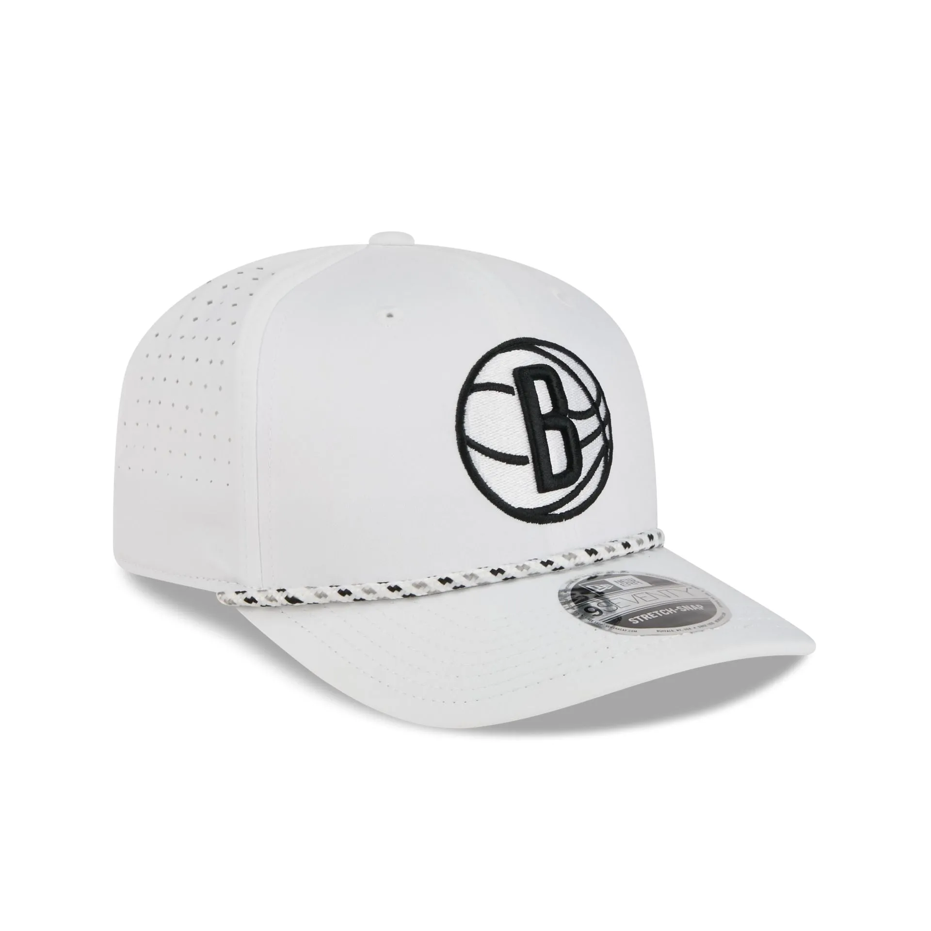 Brooklyn Nets Optic White Performance Rope 9SEVENTY Stretch-Snap Hat sold by New Era product image thumbnail 3