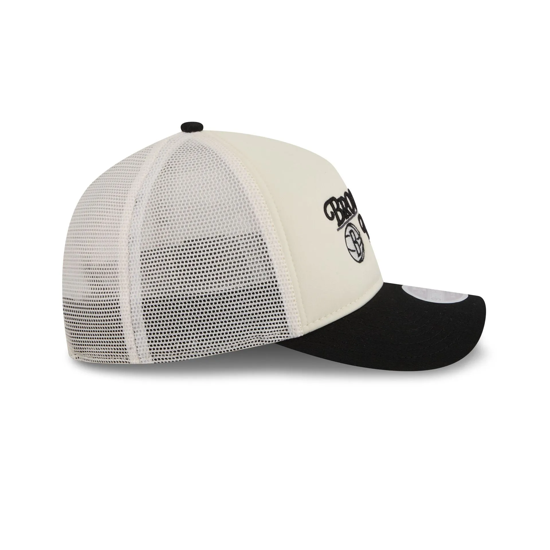Brooklyn Nets Retro Chrome Women's White 9FORTY M-Crown A-Frame Trucker Hat sold by New Era product image thumbnail 5