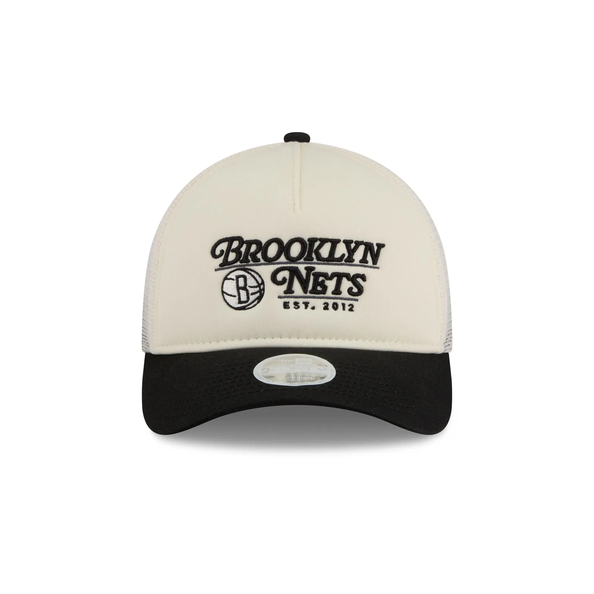 Brooklyn Nets Retro Chrome Women's White 9FORTY M-Crown A-Frame Trucker Hat sold by New Era product image thumbnail 2