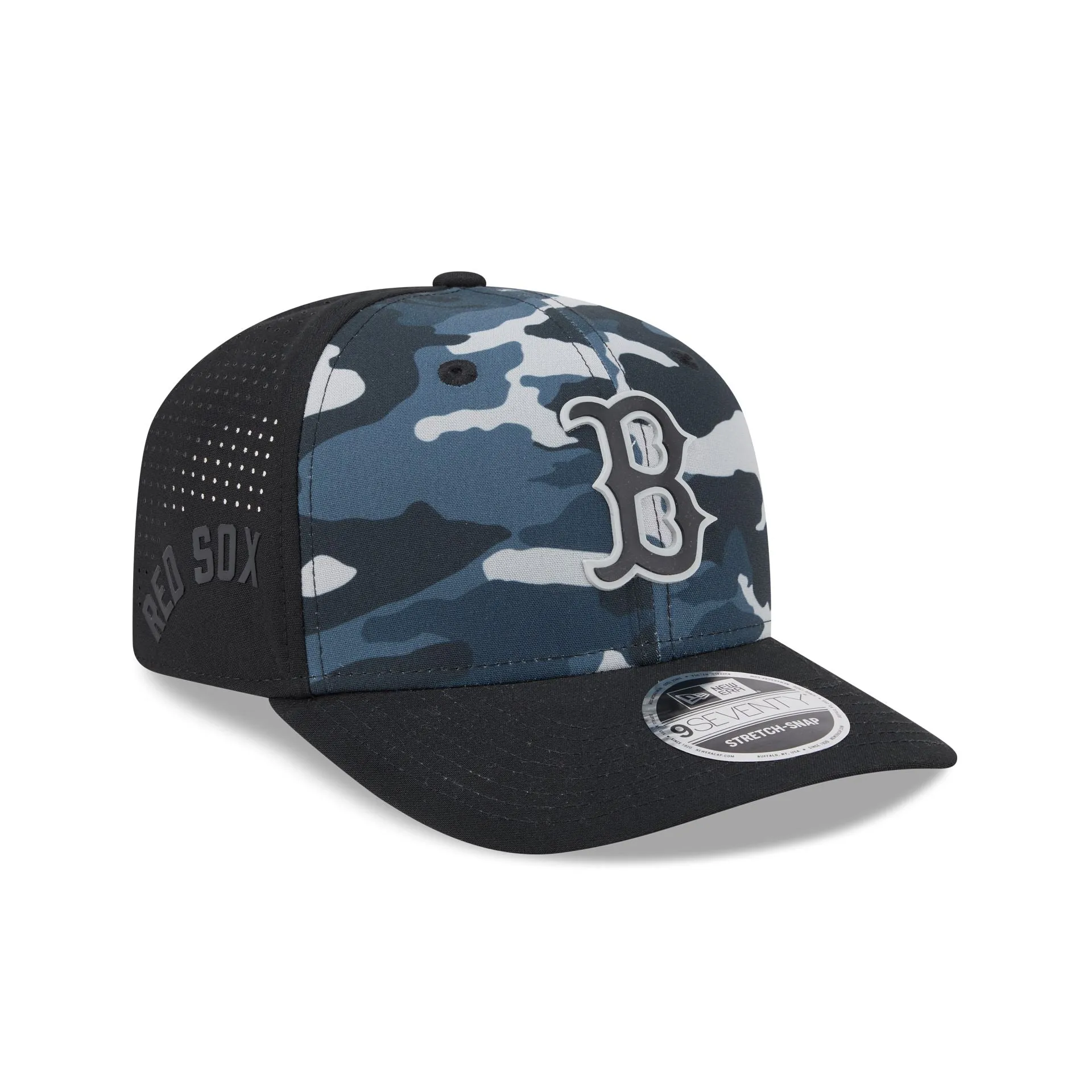 Boston Red Sox Black Camo Performance 9SEVENTY Stretch-Snap Hat sold by New Era