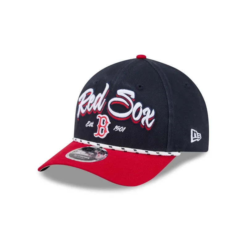 Boston Red Sox Team Loyal 9FORTY M-Crown Snapback Hat made by New Era