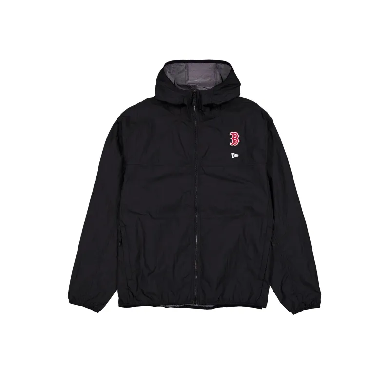 Boston Red Sox Logo Essentials Black Full-Zip Windbreaker sold by New Era