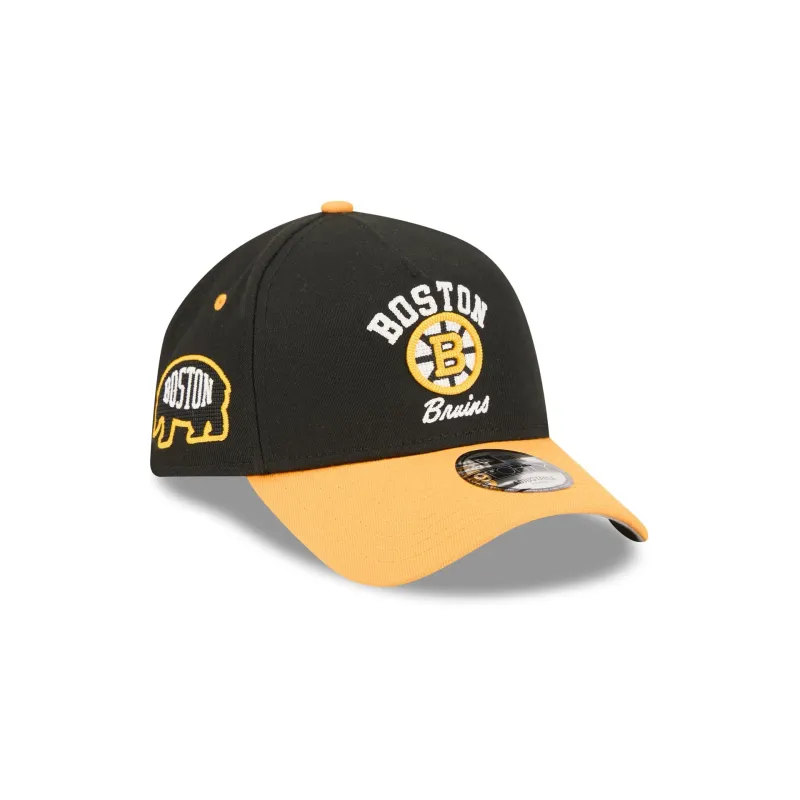 Boston Bruins Arched 9FORTY A-Frame Snapback Hat sold by New Era