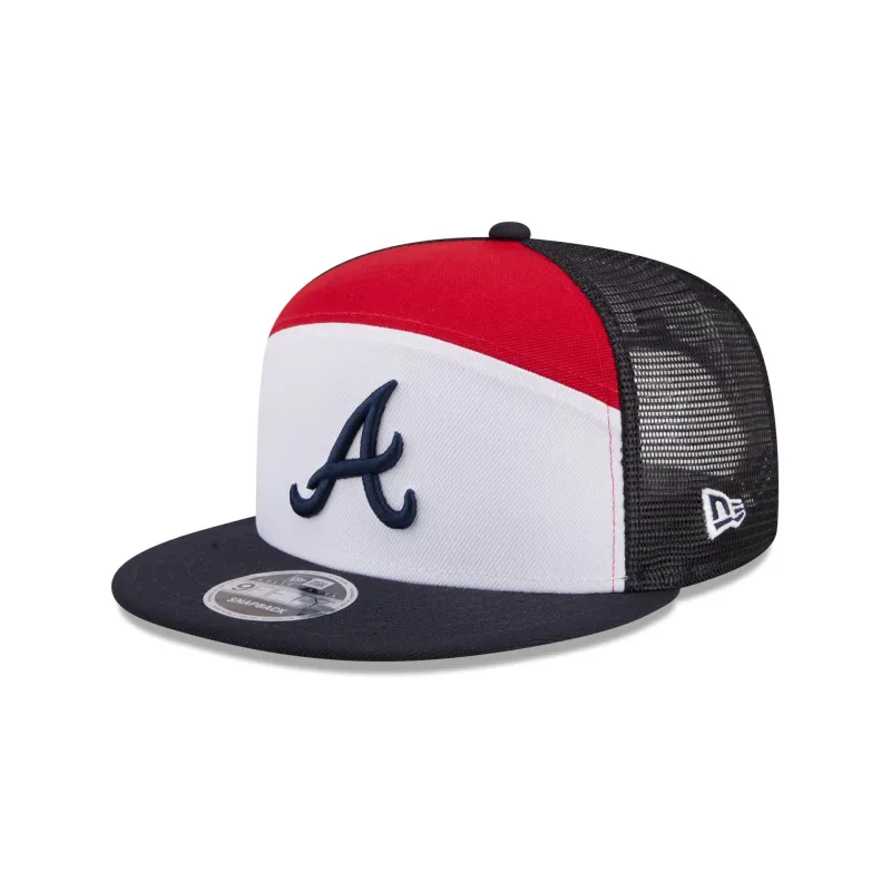 Atlanta Braves Block Split Panel 9FIFTY Trucker Hat sold by New Era