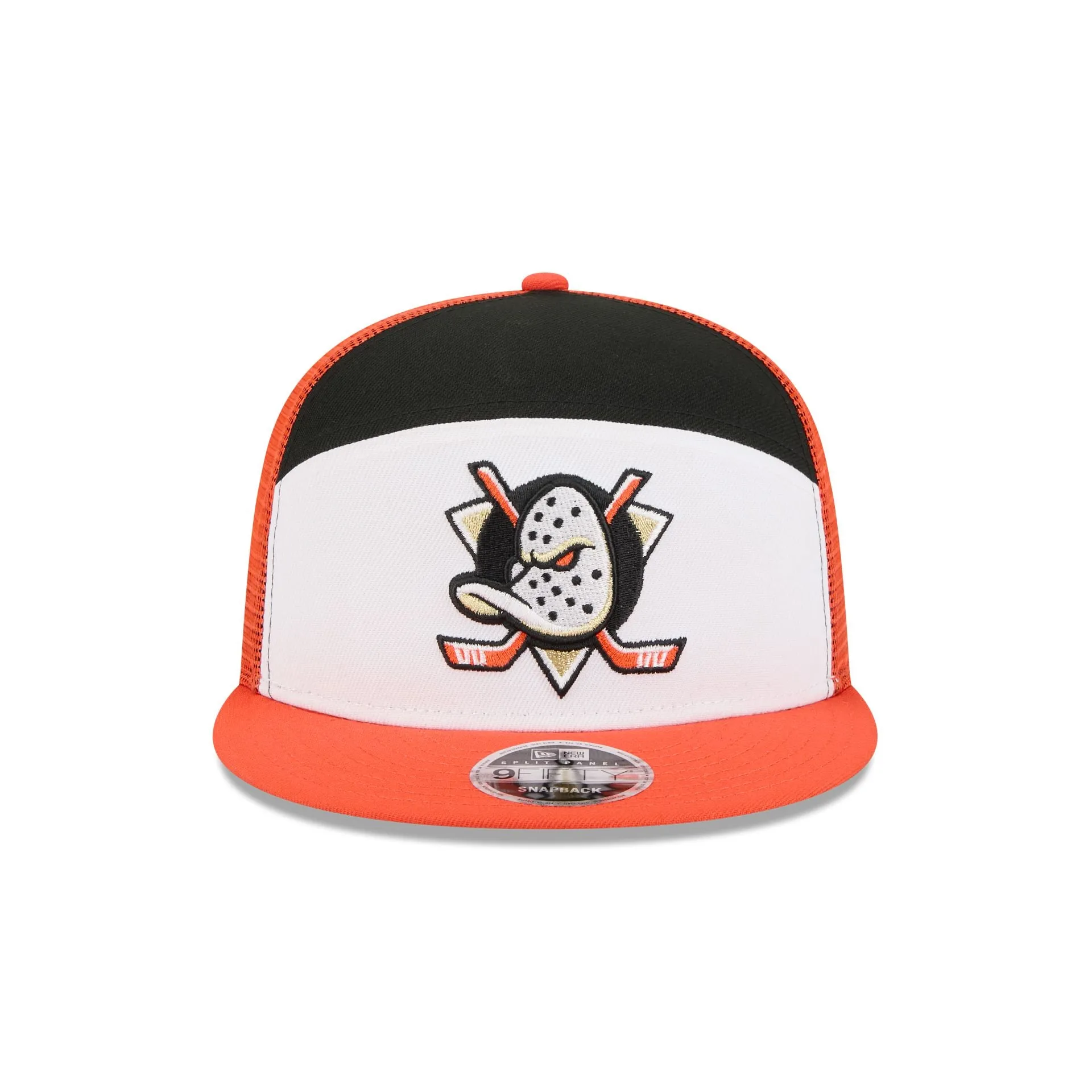 Anaheim Ducks Block Split Panel 9FIFTY Trucker Hat sold by New Era product image thumbnail 2