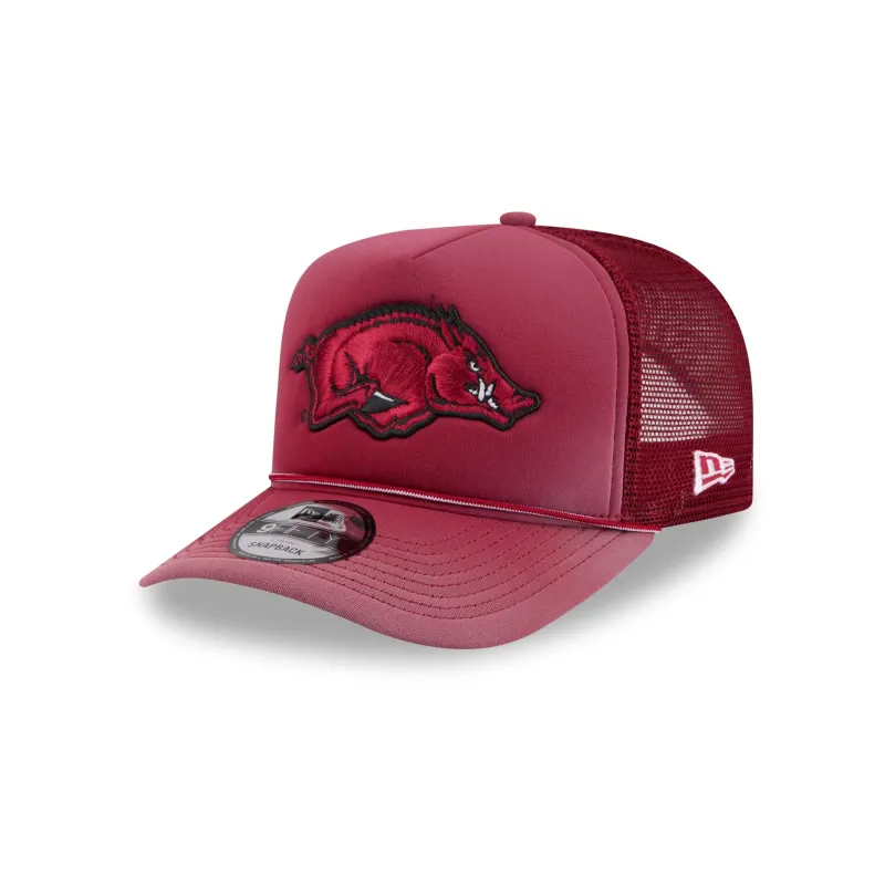 Arkansas Razorbacks Worn 9FIFTY A-Frame Trucker Hat made by New Era