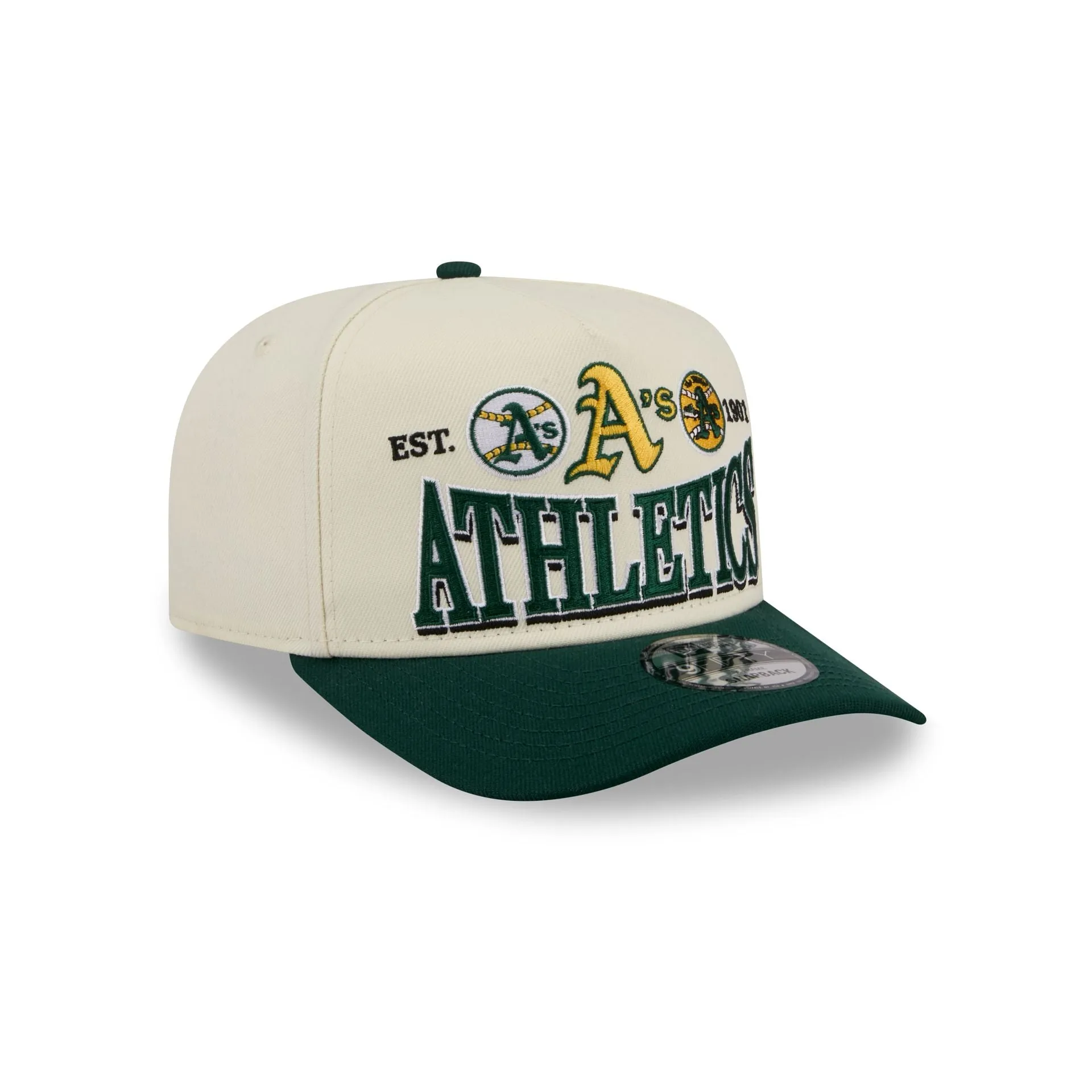 Athletics Three Hit Chrome White 9FIFTY A-Frame Snapback Hat sold by New Era product image thumbnail 3