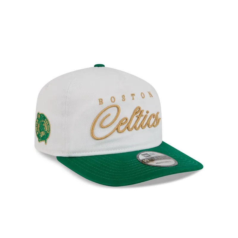 Boston Celtics Gold Scripted 19TWENTY Adjustable Hat sold by New Era