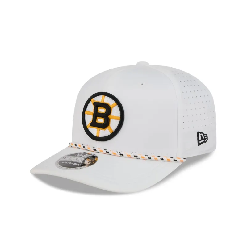 Boston Bruins Optic White Performance Rope 9SEVENTY Stretch-Snap Hat made by New Era