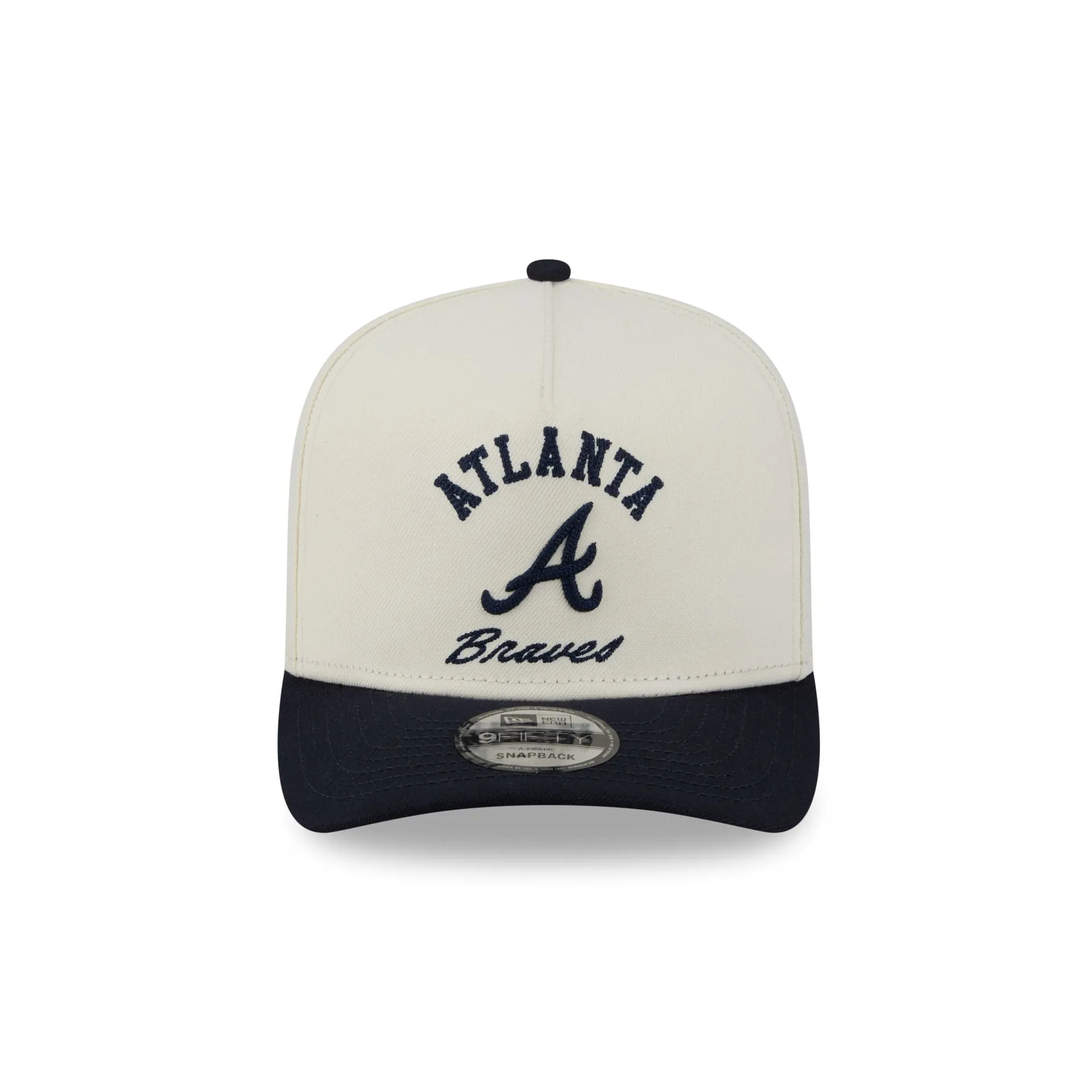 Atlanta Braves Arched Chrome White 9FIFTY A-Frame Snapback Hat sold by New Era product image thumbnail 2