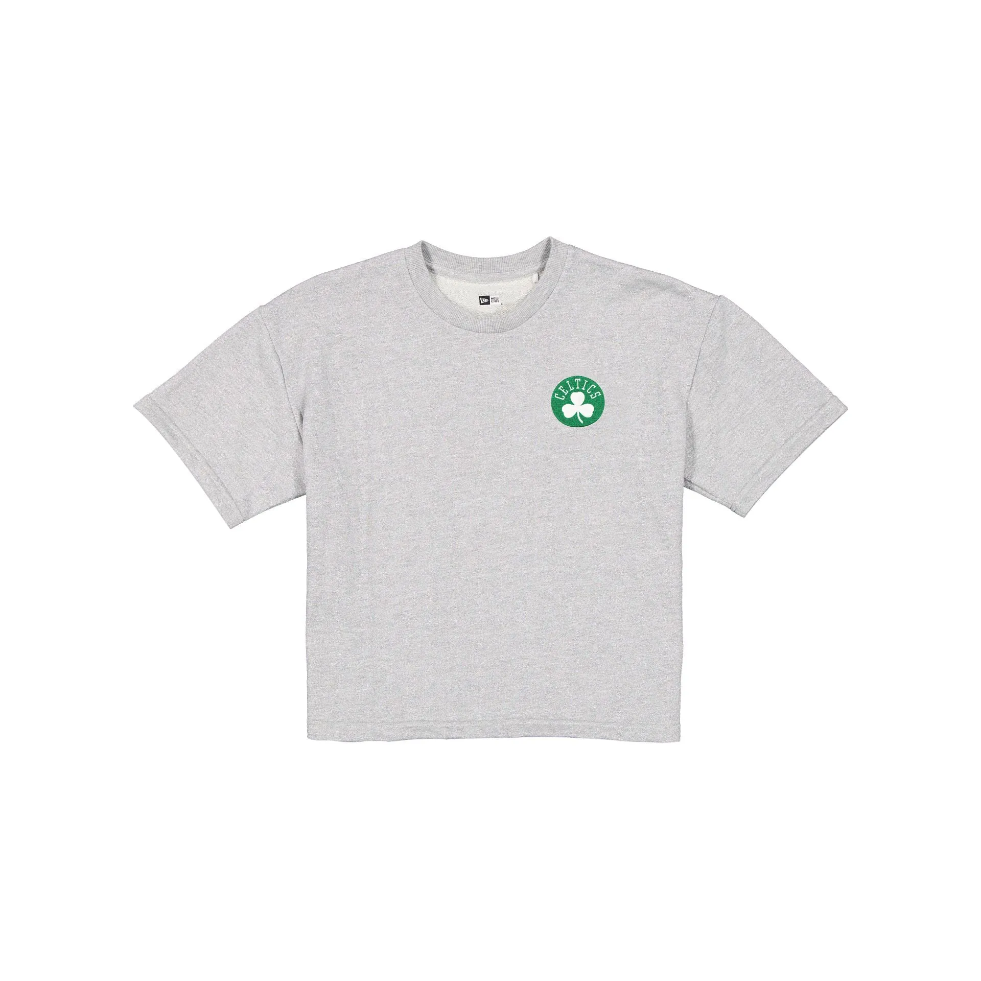 Boston Celtics Glam Game Women's Cropped Heather Gray T-Shirt sold by New Era