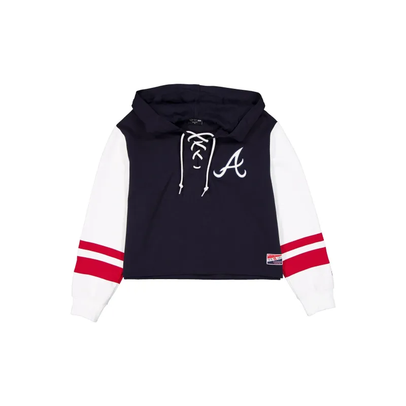 Atlanta Braves Throwback Tie Women's Hoodie sold by New Era