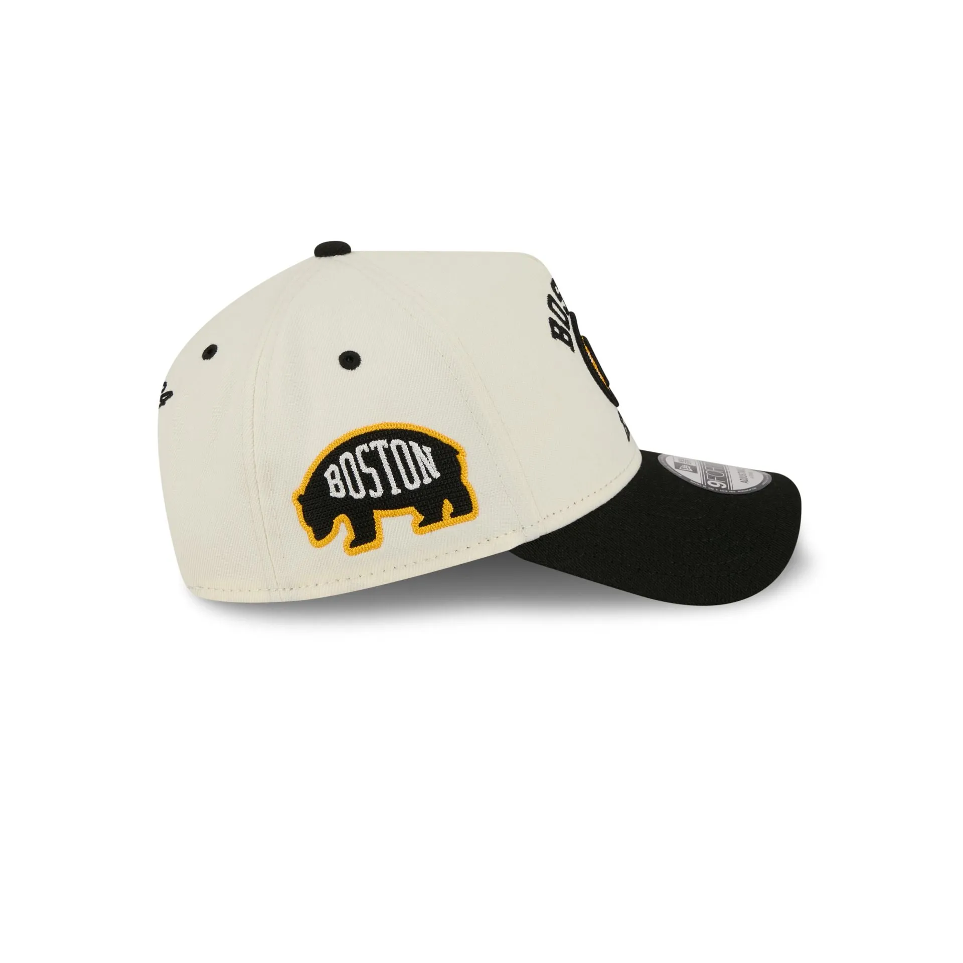 Boston Bruins Chrome White Arched 9FORTY A-Frame Snapback Hat sold by New Era product image thumbnail 4