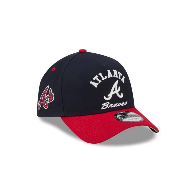 Atlanta Braves Arched 9FORTY A-Frame Snapback Hat sold by New Era