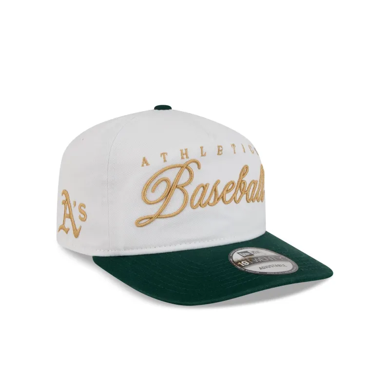 Athletics Gold Scripted 19TWENTY Adjustable Hat made by New Era