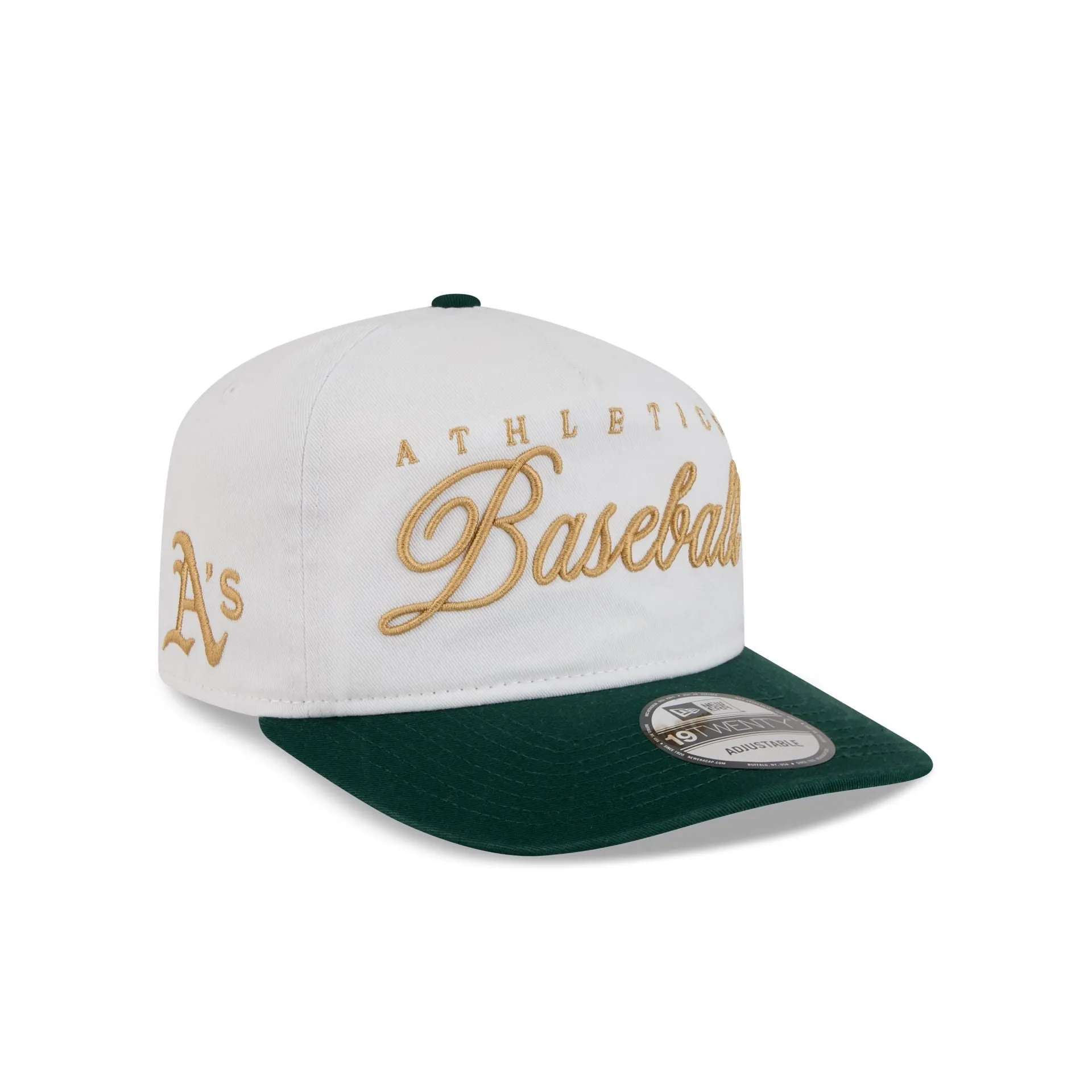 Athletics Gold Scripted 19TWENTY Adjustable Hat sold by New Era