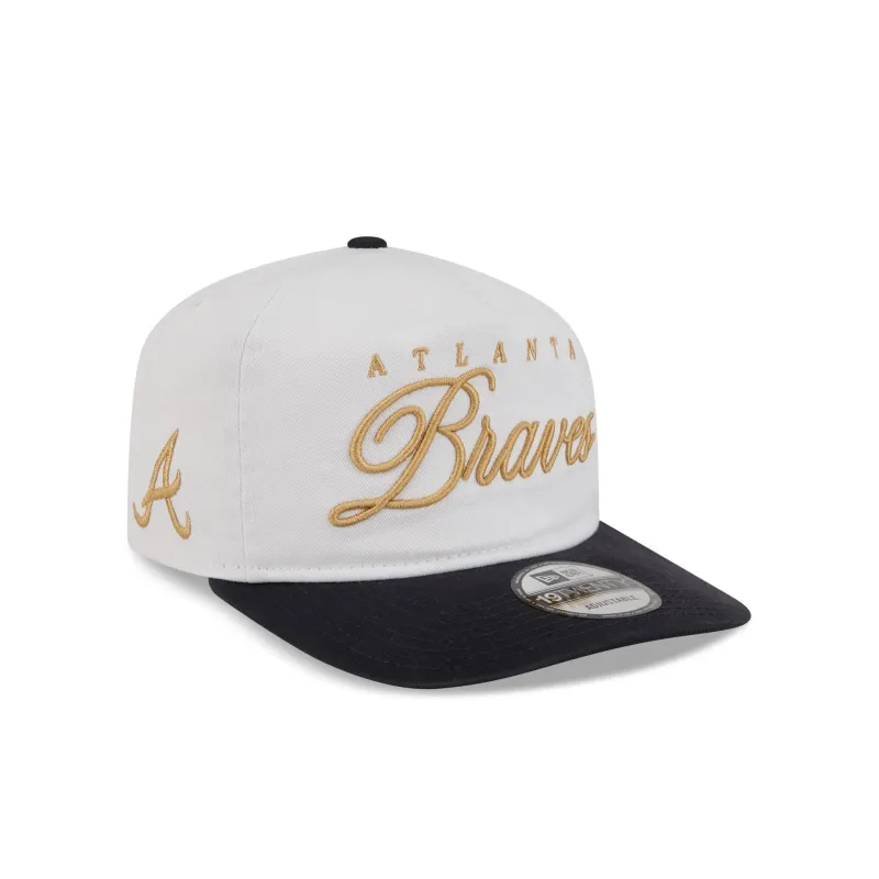 Atlanta Braves Gold Scripted 19TWENTY Adjustable Hat made by New Era