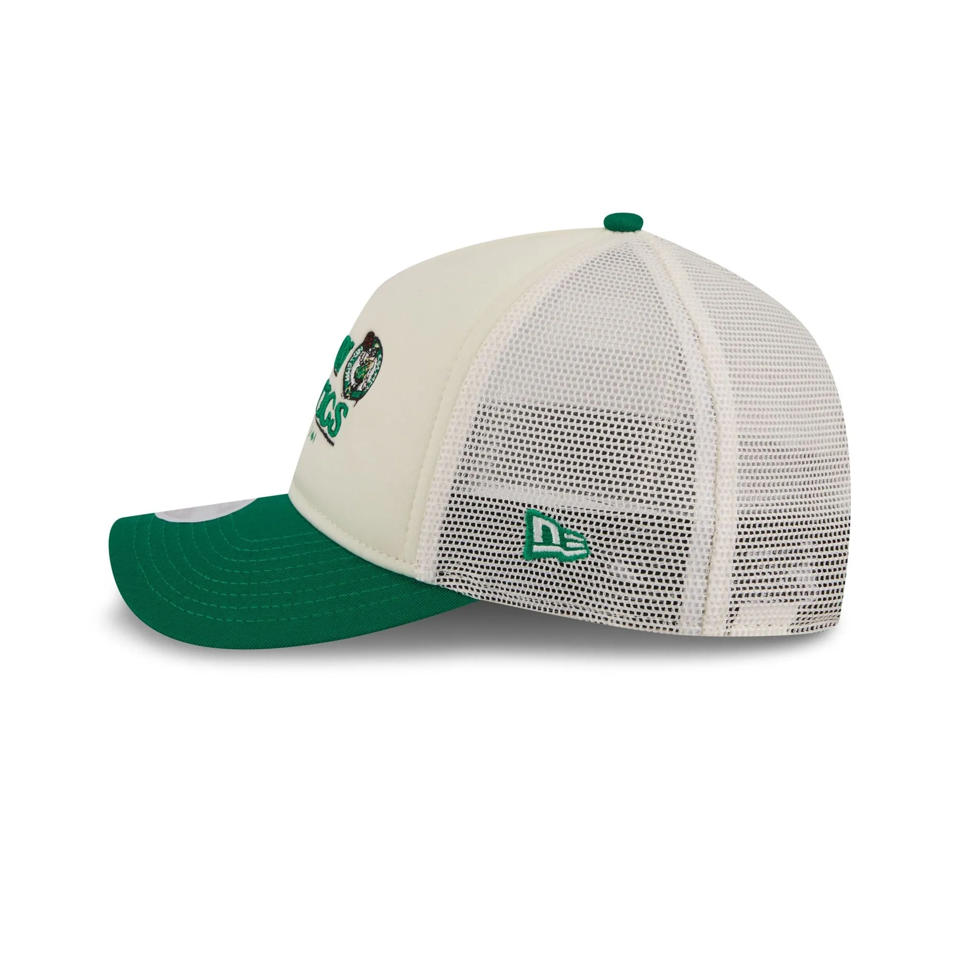 Boston Celtics Retro Chrome Women's White 9FORTY M-Crown A-Frame Trucker Hat sold by New Era product image thumbnail 4