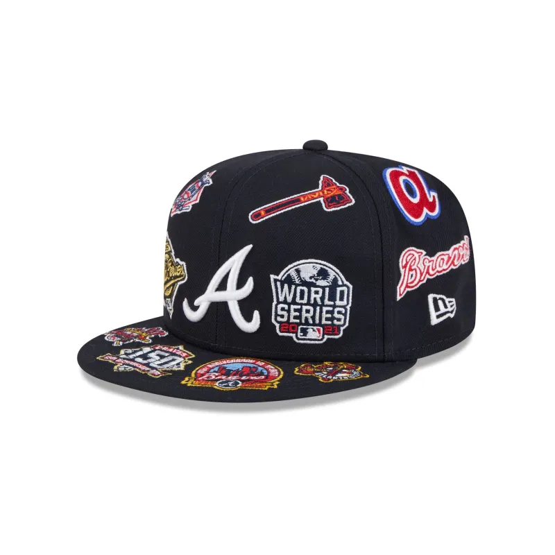 Atlanta Braves All Over 59FIFTY Fitted Hat made by New Era