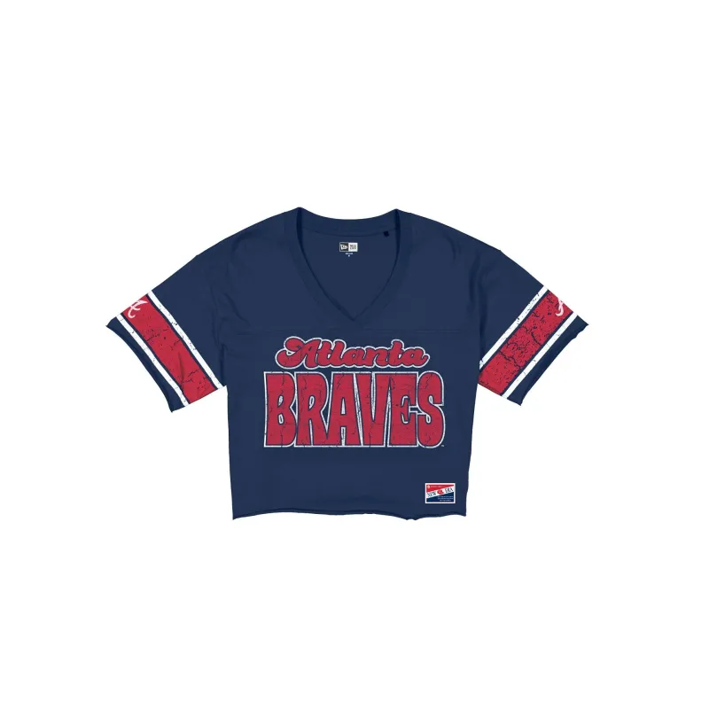 Atlanta Braves Throwback Women's Cropped T-Shirt made by New Era