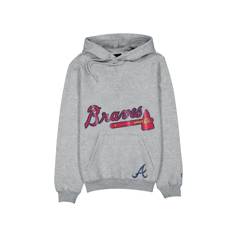 Atlanta Braves Game Day Heather Gray Hoodie made by New Era