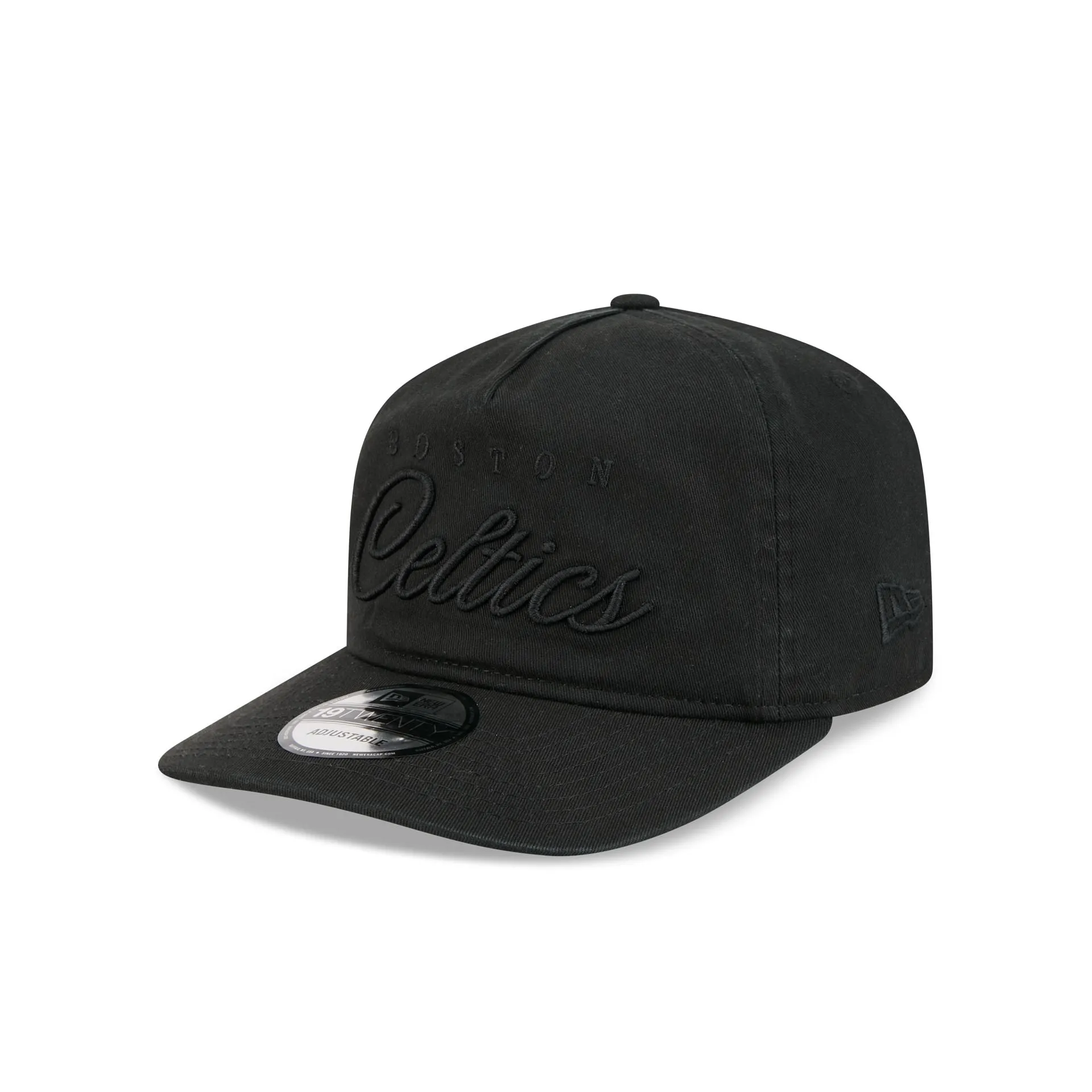 Boston Celtics All Black Scripted 19TWENTY Adjustable Hat sold by New Era product image thumbnail 3