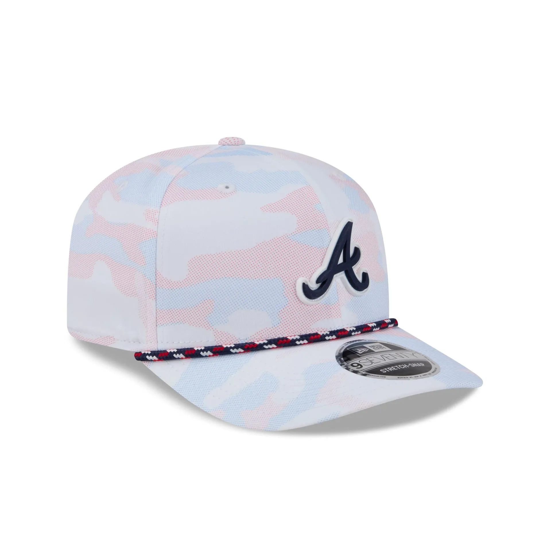 Atlanta Braves White Camo Performance Rope 9SEVENTY Stretch-Snap Hat sold by New Era product image thumbnail 3