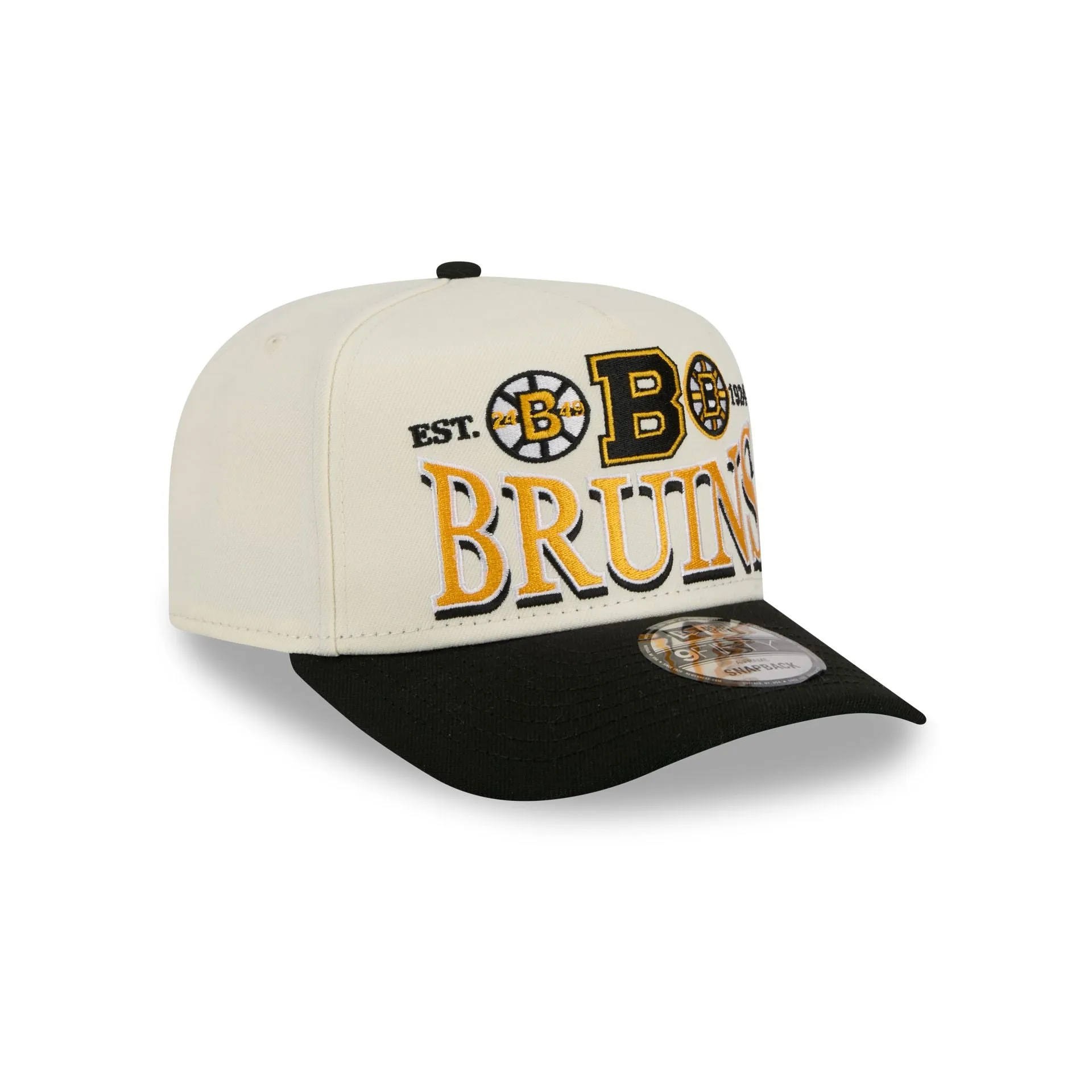 Boston Bruins Three Hit Chrome White 9FIFTY A-Frame Snapback Hat sold by New Era product image thumbnail 3