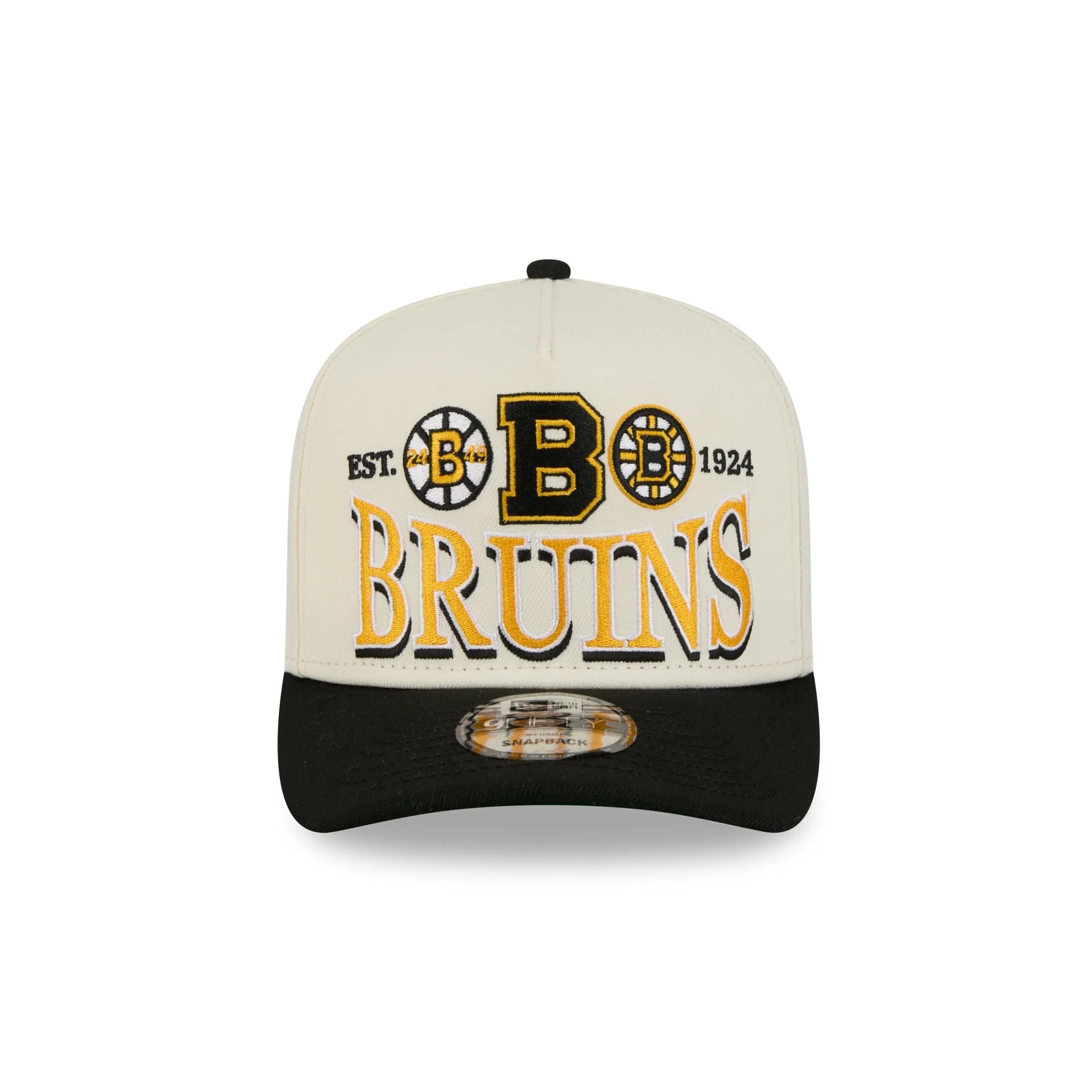 Boston Bruins Three Hit Chrome White 9FIFTY A-Frame Snapback Hat sold by New Era product image thumbnail 2