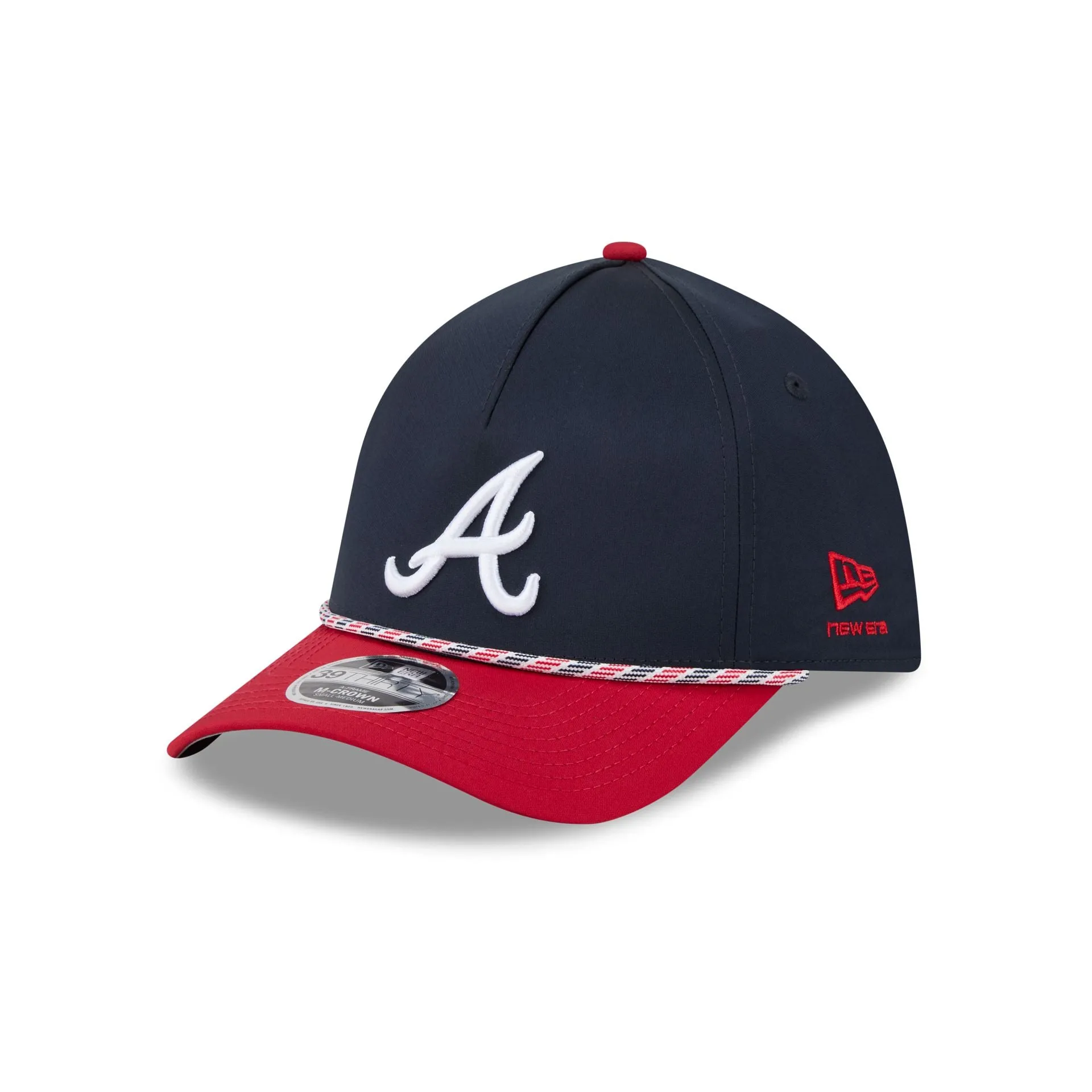 Atlanta Braves Rope 39THIRTY M-Crown A-Frame Stretch Fit Hat sold by New Era