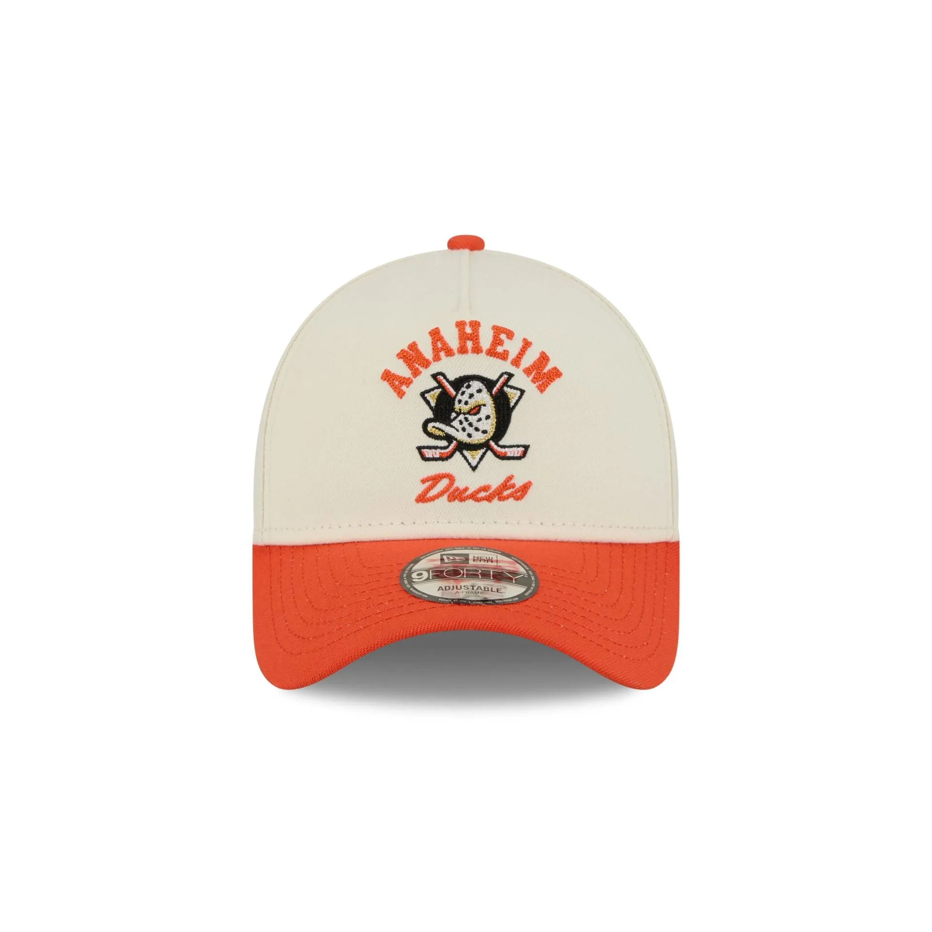 Anaheim Ducks Chrome White Arched 9FORTY A-Frame Snapback Hat sold by New Era product image thumbnail 2