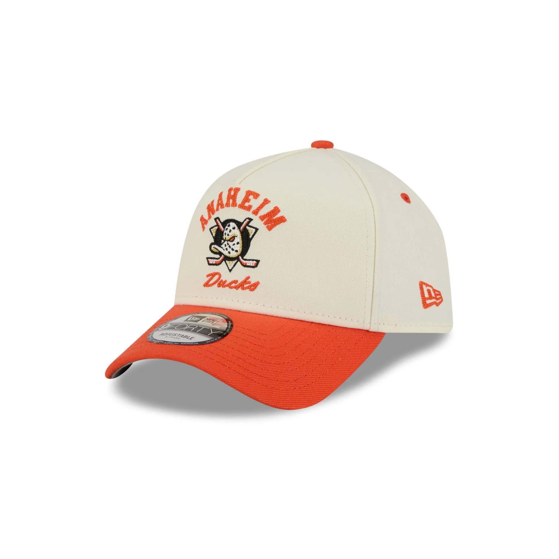 Anaheim Ducks Chrome White Arched 9FORTY A-Frame Snapback Hat sold by New Era product image thumbnail 3