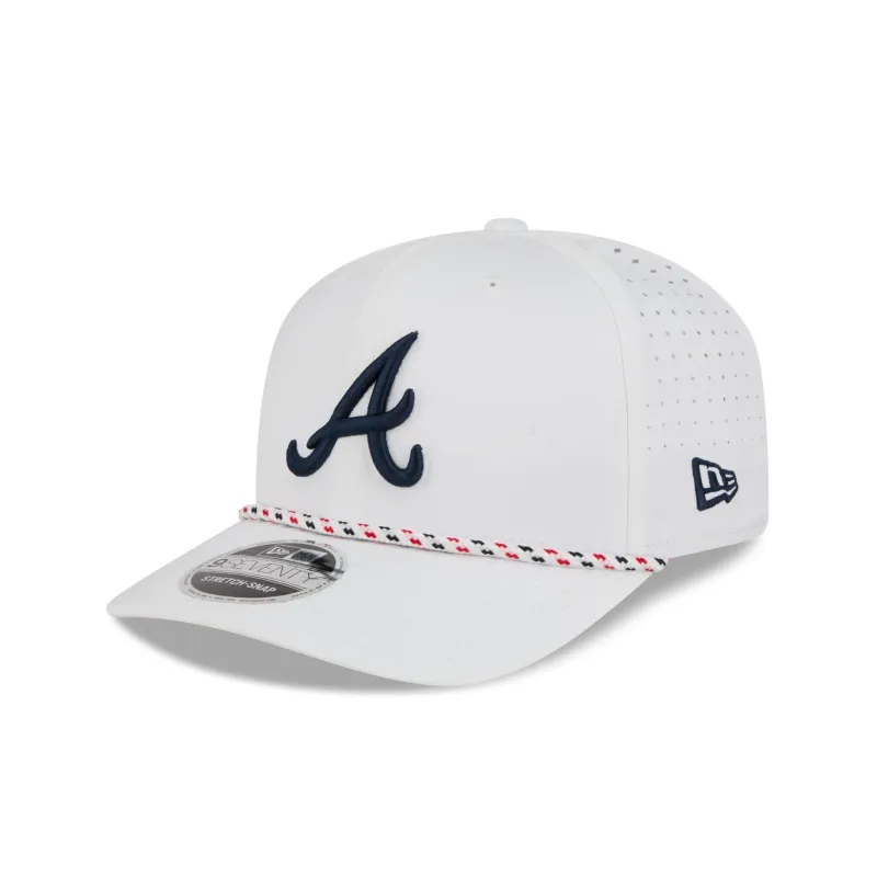 Atlanta Braves Optic White Performance Rope 9SEVENTY Stretch-Snap Hat made by New Era