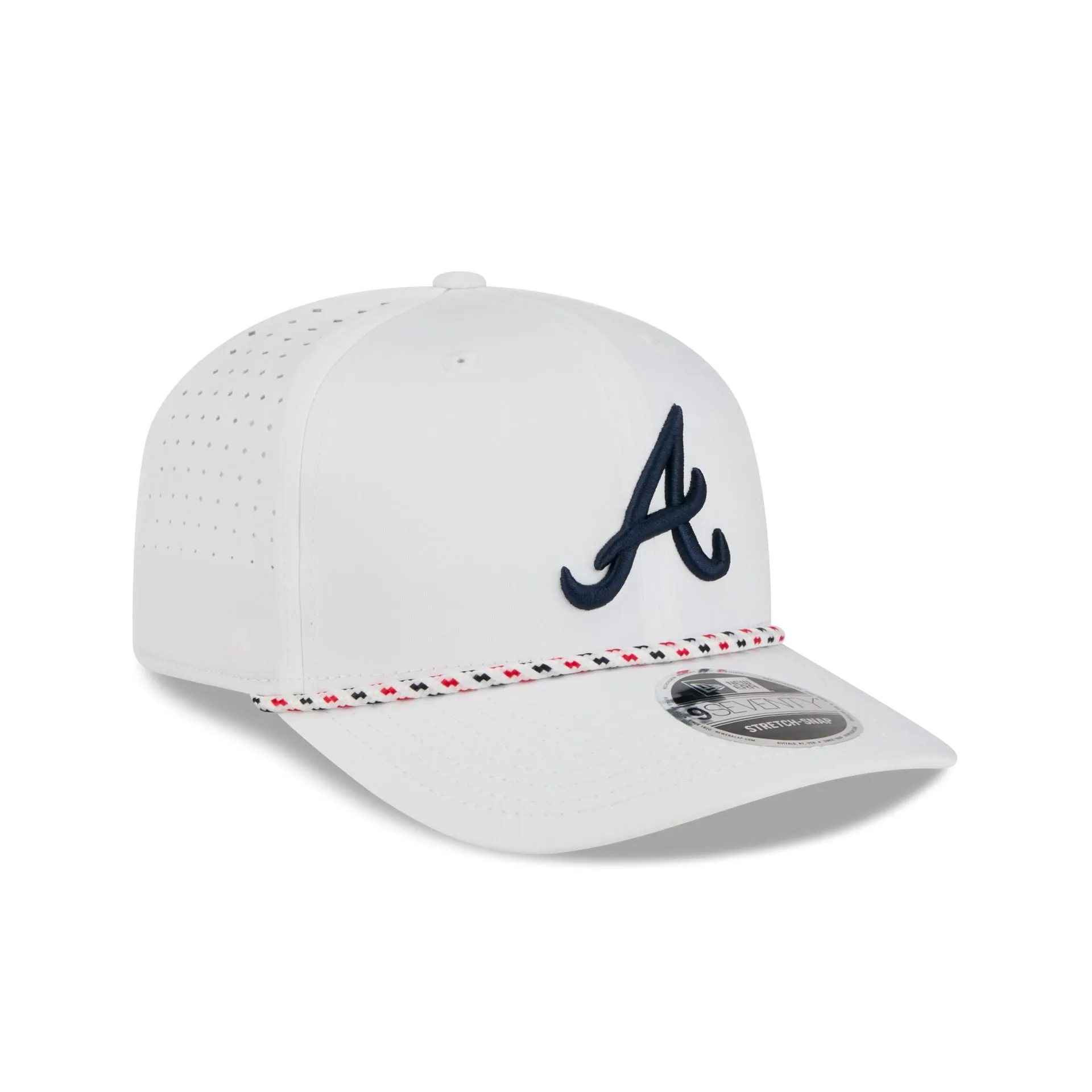 Atlanta Braves Optic White Performance Rope 9SEVENTY Stretch-Snap Hat sold by New Era product image thumbnail 3