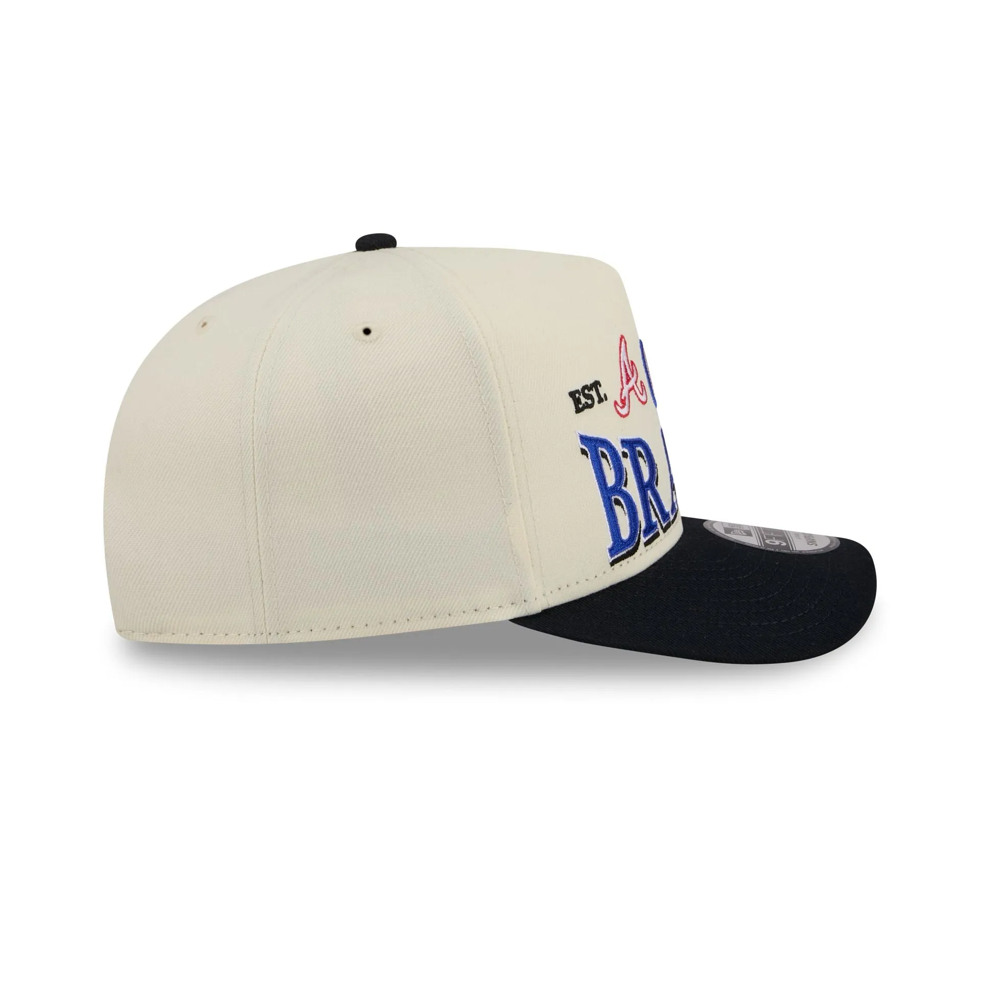 Atlanta Braves Three Hit Chrome White 9FIFTY A-Frame Snapback Hat sold by New Era product image thumbnail 5