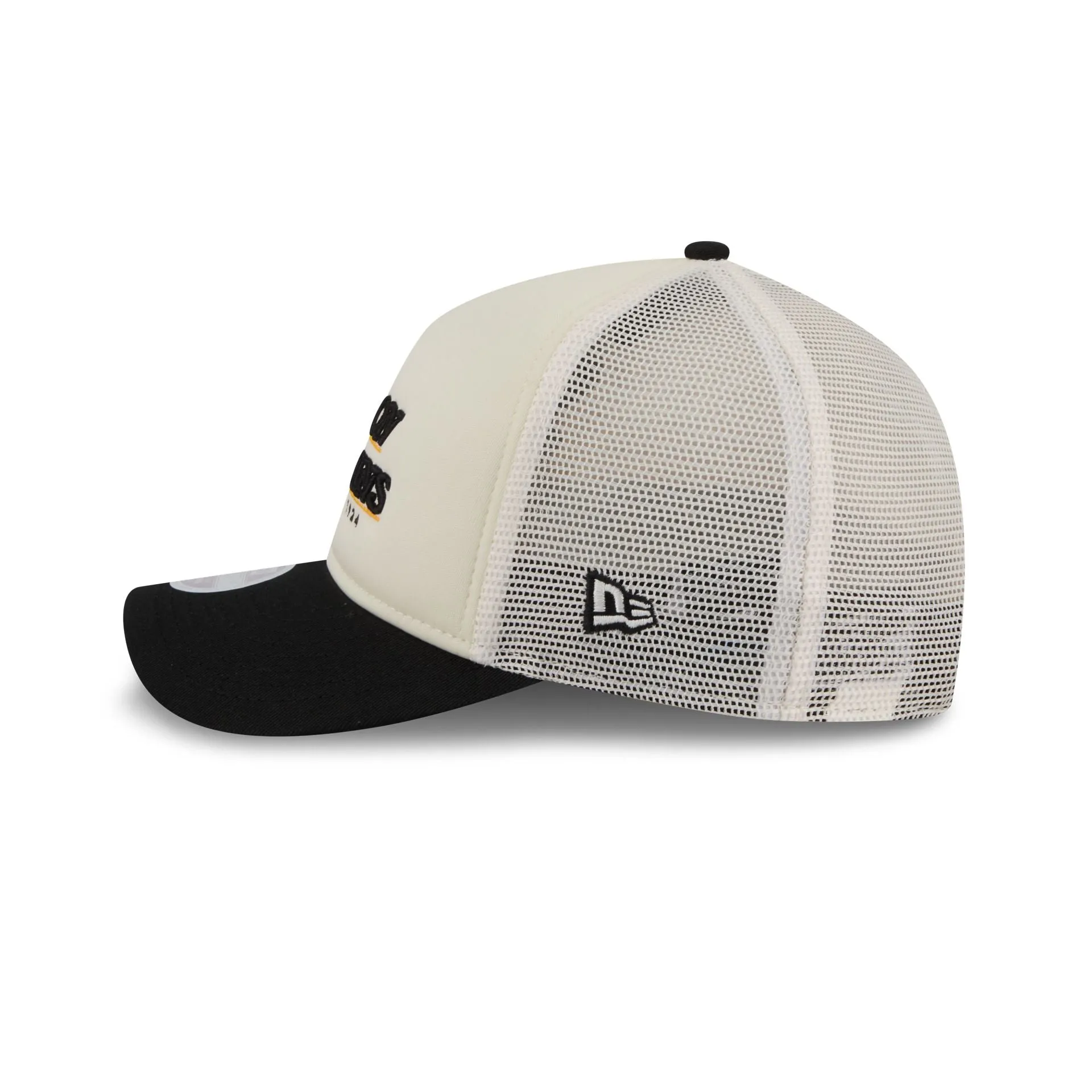Boston Bruins Retro Chrome Women's White 9FORTY M-Crown A-Frame Trucker Hat sold by New Era product image thumbnail 4