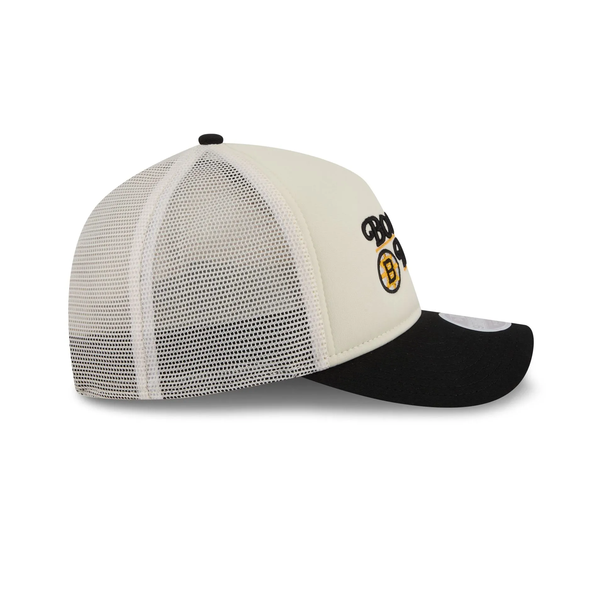 Boston Bruins Retro Chrome Women's White 9FORTY M-Crown A-Frame Trucker Hat sold by New Era product image thumbnail 5