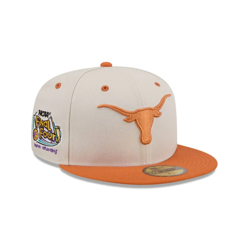 Texas Longhorns Collegiate Two-Tone Chrome 59FIFTY Fitted Hat made by New Era