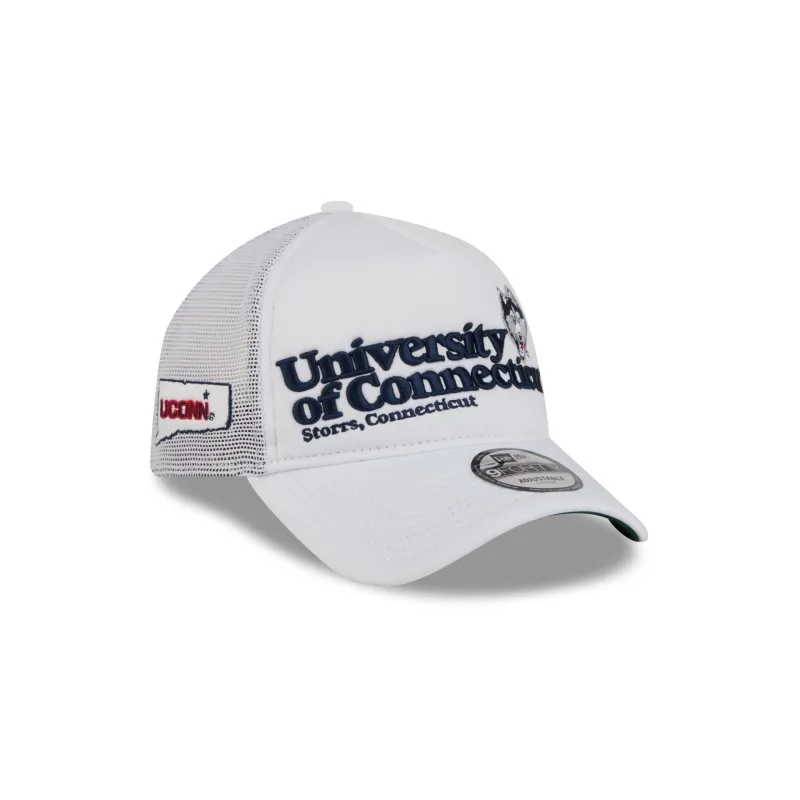 Connecticut Huskies Collegiate City, State 9FORTY A-Frame Trucker Hat sold by New Era