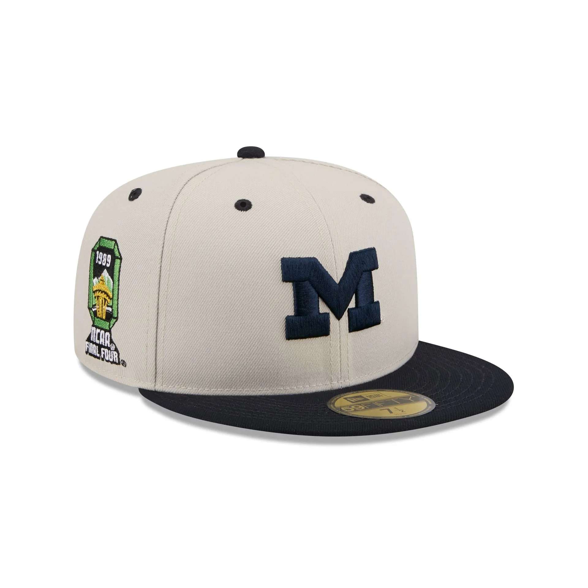 Michigan Wolverines Collegiate Two-Tone Chrome 59FIFTY Fitted Hat sold by New Era